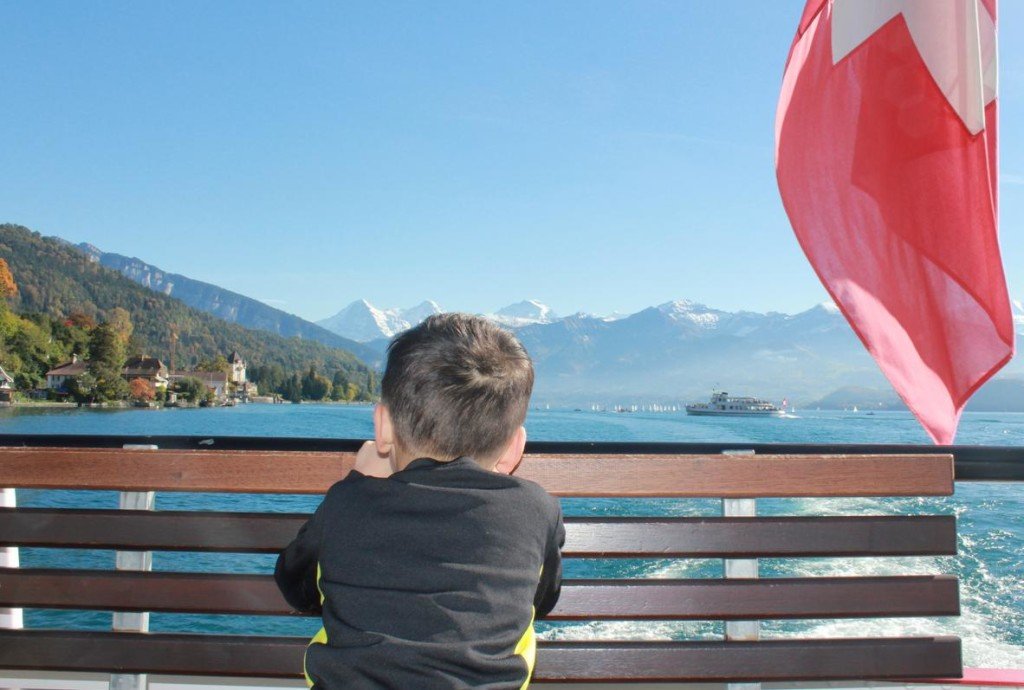 Anton looking across the lake