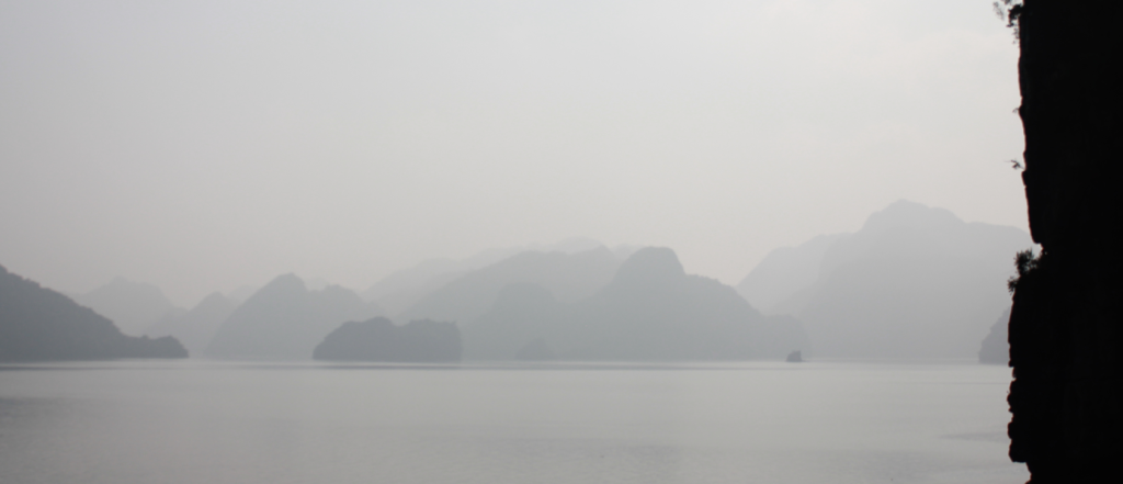 Looking into Ha Long Bay