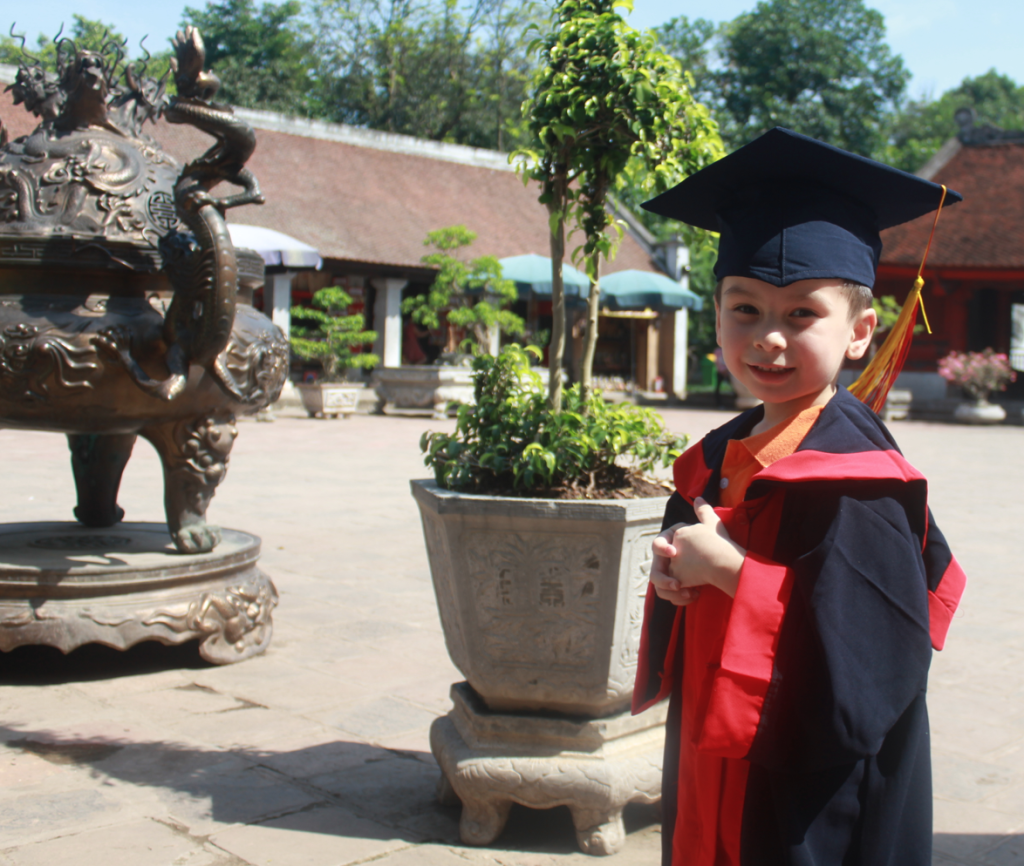 Anton at the Temple of Literature.