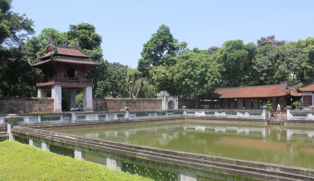 Van Mieu - top right is where the stones for Ph.D. scholars are located.